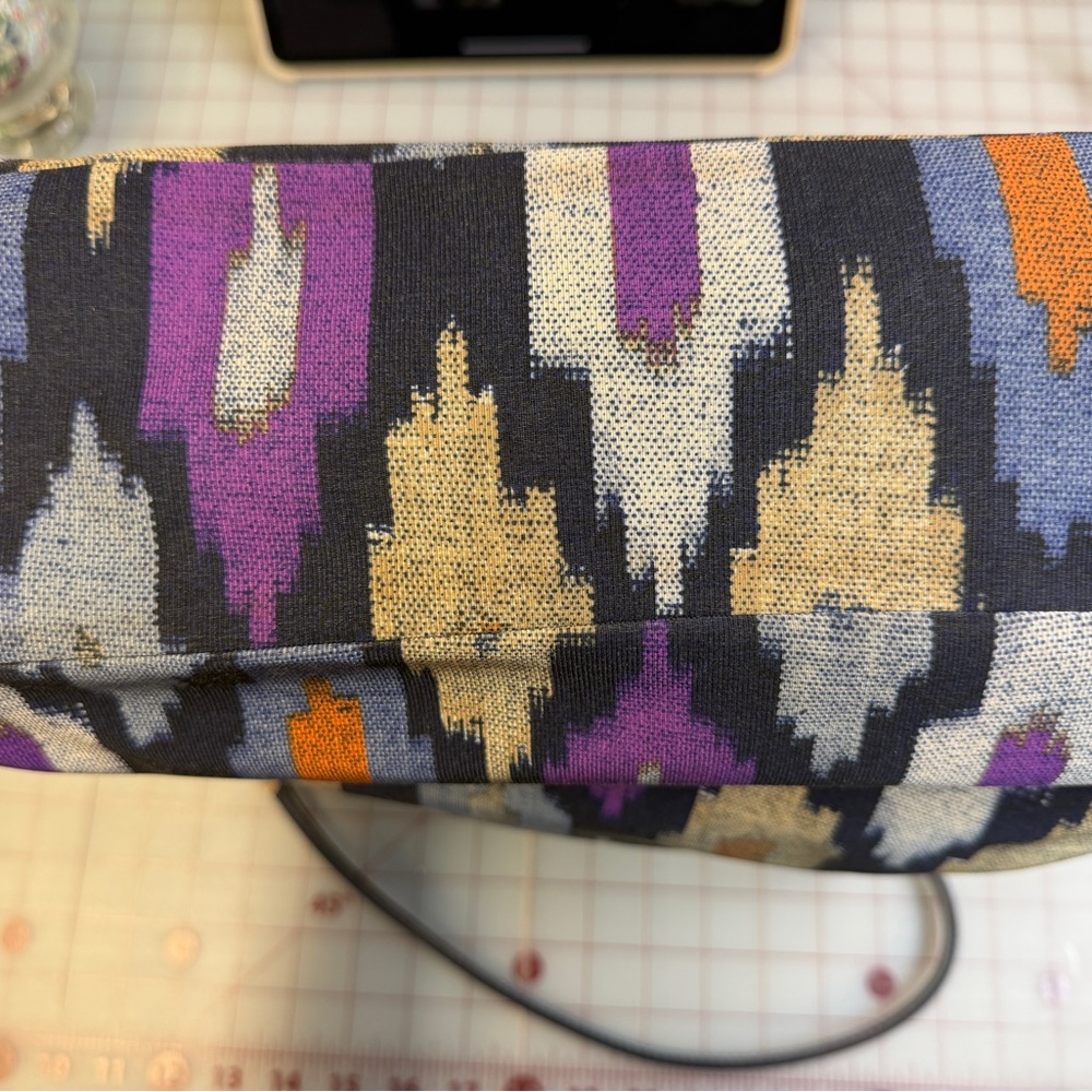 Coach Multicolor Ikat Pattern Shoulder Bag - Navy, Purple, Orange, Cream - Picture 3 of 10